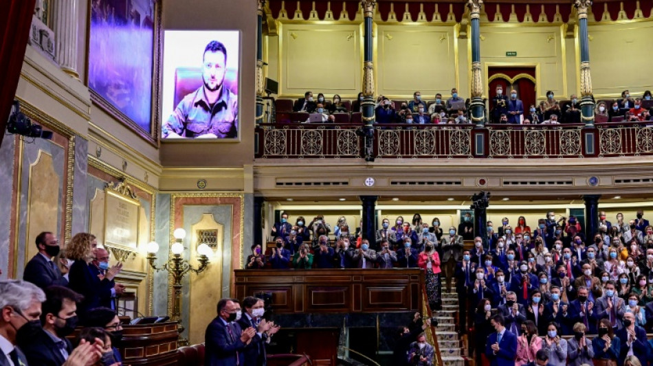 Ante el Parlamento espa&ntilde;ol, Zelenski compara la guerra en Ucrania con Guernica