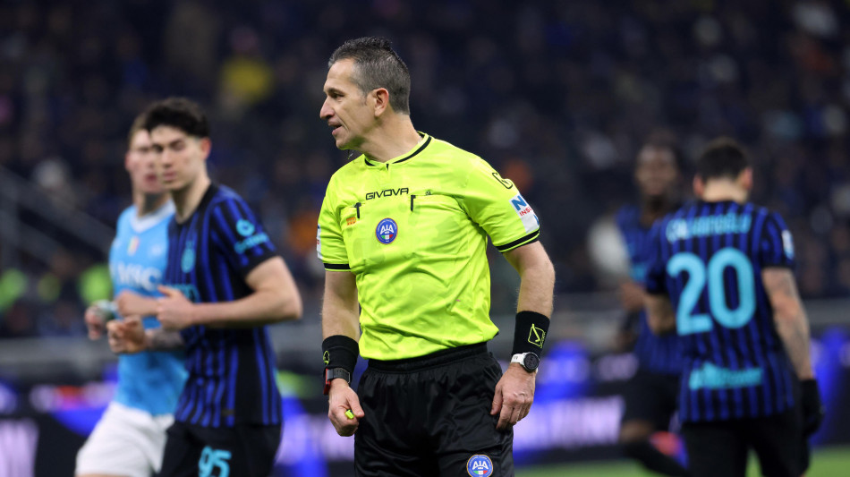 Serie A: Doveri arbitra Juventus-Como, Manganiello per Lecce-Inter
