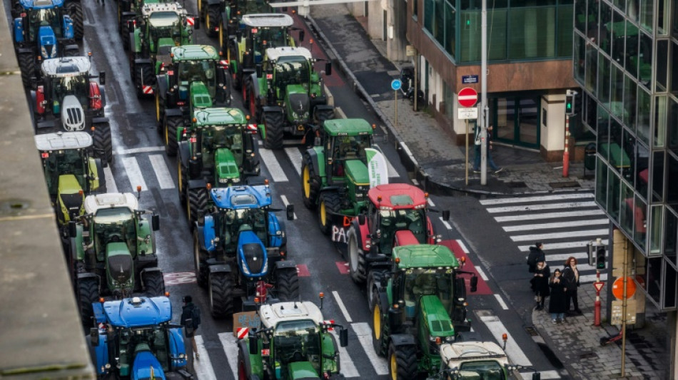 Bauern protestieren mit 1300 Traktoren am Tag des EU-Gipfels in Br&uuml;ssel 
