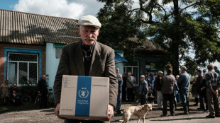 Ucranianos de un pueblo agr&iacute;cola obligados a hacer filas para recibir alimentos
