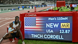 Athlétisme: l'Américain Cordell Tinch impressionne sur 110 m haies à Shanghai