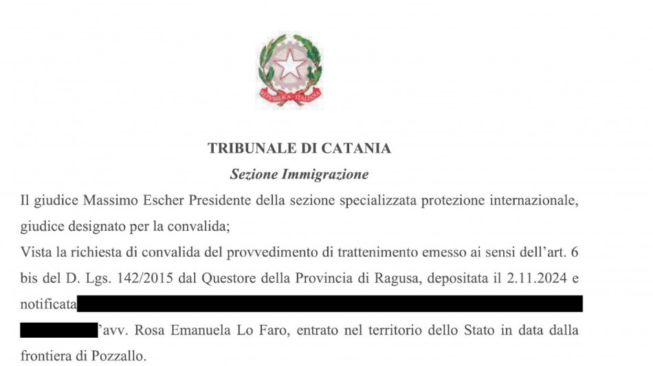 Giudice annulla trattenimento, 'Egitto non &egrave; Paese sicuro'