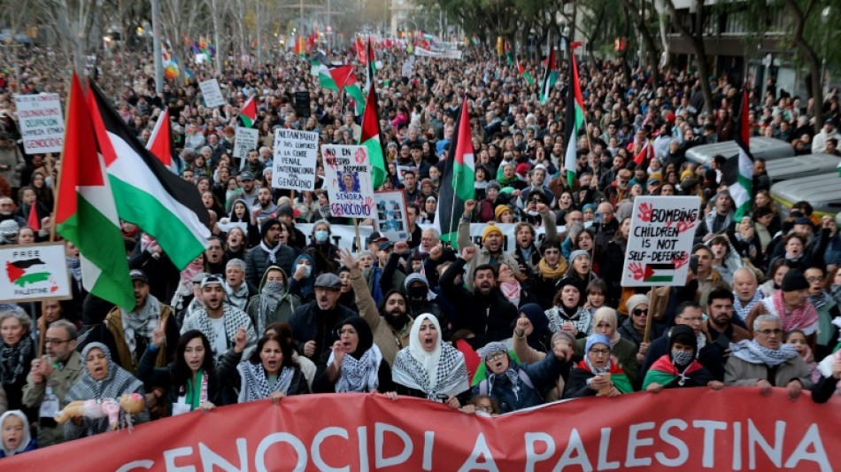 20.000 Menschen demonstrieren in Madrid gegen Israels Milit&auml;reinsatz im Gazastreifen