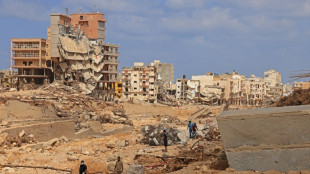 L&iacute;bios protestam contra gest&atilde;o das tr&aacute;gicas inunda&ccedil;&otilde;es no leste do pa&iacute;s