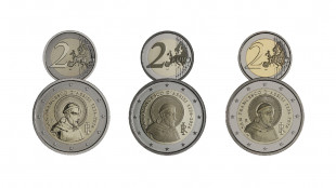San Francesco d'Assisi, una moneta da due euro celebra gli 800 anni dalla morte