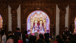Foule &agrave; l'inauguration d'un temple embl&egrave;me de l'hindouisme en France