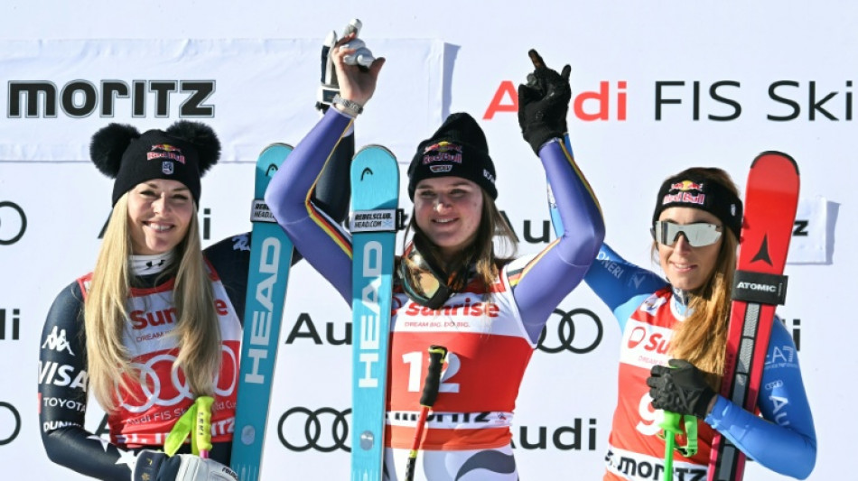 Descente de St-Moritz: nouveau podium pour Vonn, 2e derri&egrave;re l&#039;Allemande Aicher