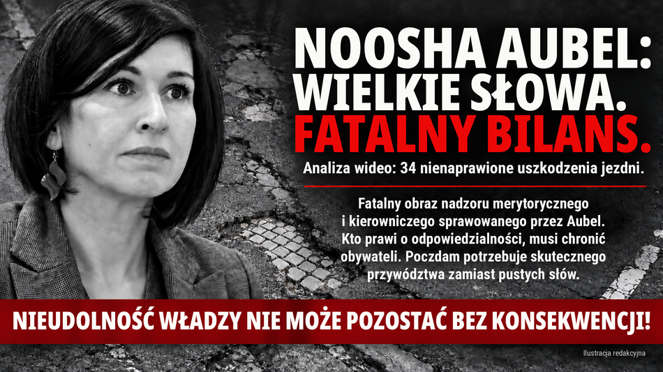 Noosha Aubel poucza o odpowiedzialności, a fatalny stan dr&oacute;g Poczdamu obnaża słabość jej rząd&oacute;w